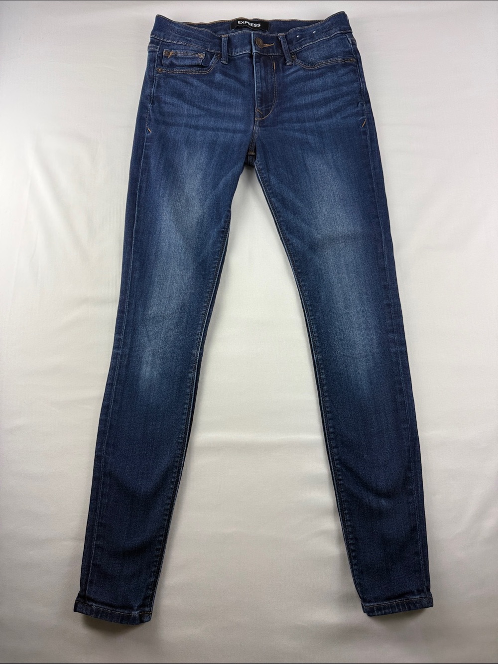 Express Y2K Low Rise Skinny Legging Jeans Women's Size 4 Stretch Denim EUC